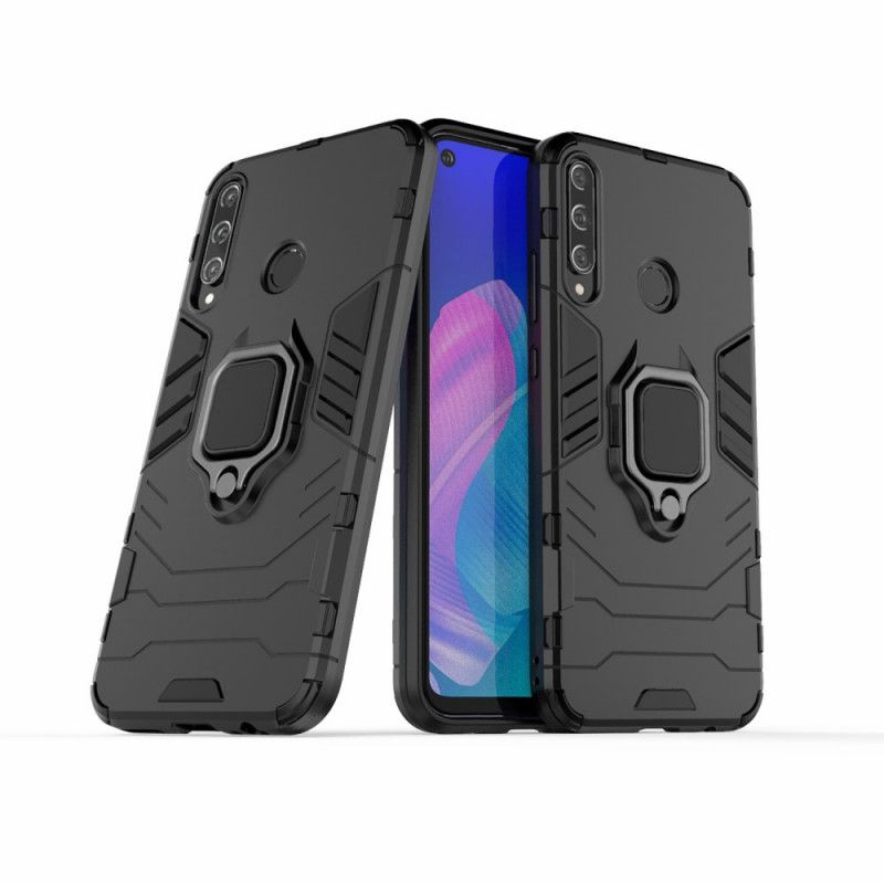 Cover for Huawei P40 Lite E / Y7p Sort Resistent Ring