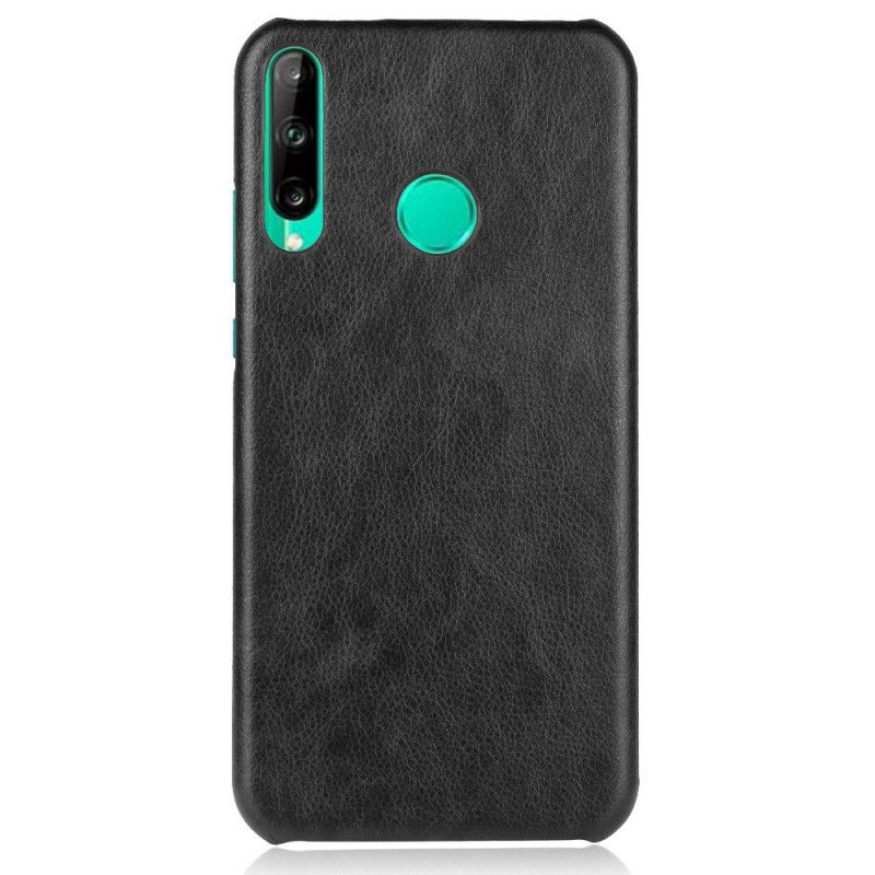 Cover for Huawei P40 Lite E / Y7p Sort Ydeevne Lychee Læder Effekt