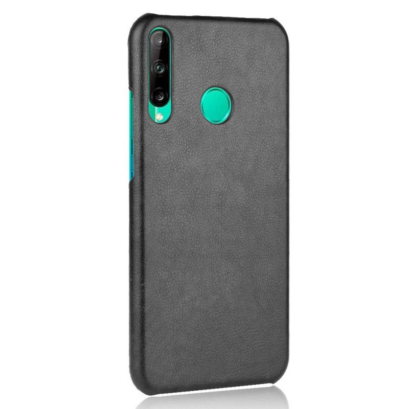 Cover for Huawei P40 Lite E / Y7p Sort Ydeevne Lychee Læder Effekt