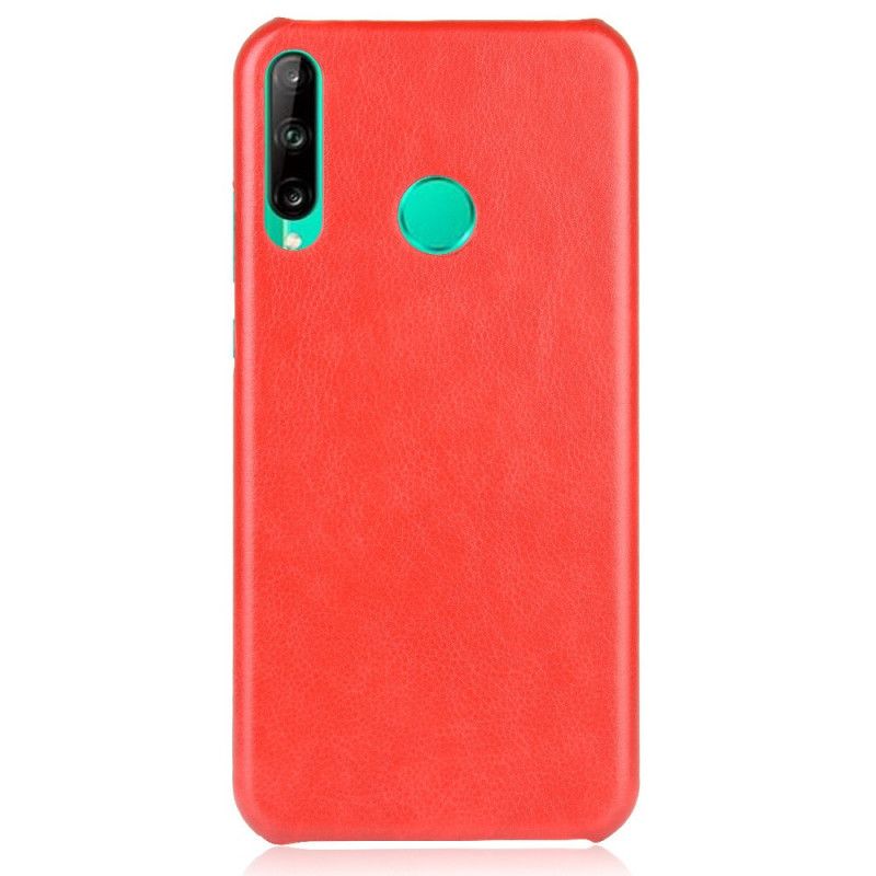 Cover for Huawei P40 Lite E / Y7p Sort Ydeevne Lychee Læder Effekt