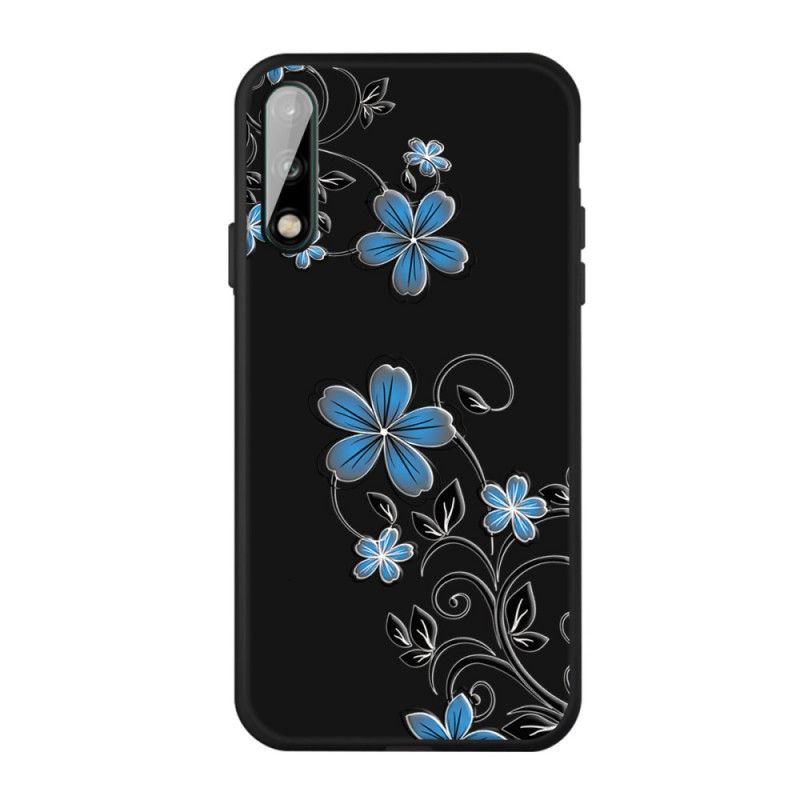 Cover Huawei P40 Lite E / Y7p Blå Blomster