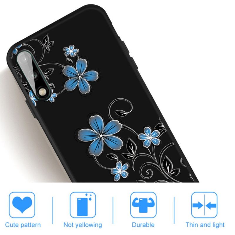 Cover Huawei P40 Lite E / Y7p Blå Blomster