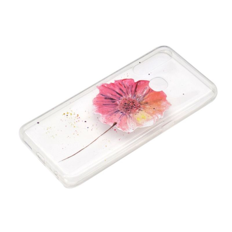 Cover Huawei P40 Lite E / Y7p Gennemsigtig Akvarelvalmue