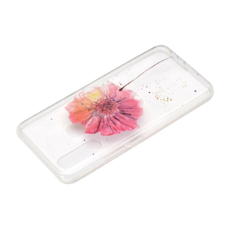 Cover Huawei P40 Lite E / Y7p Gennemsigtig Akvarelvalmue