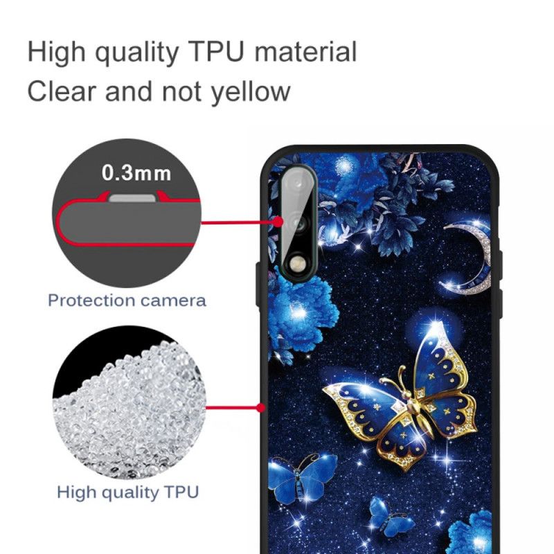 Cover Huawei P40 Lite E / Y7p Gylden Sommerfugl