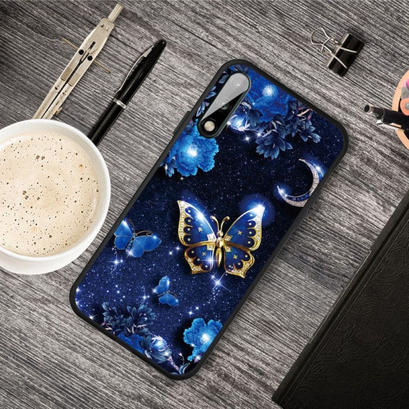 Cover Huawei P40 Lite E / Y7p Gylden Sommerfugl