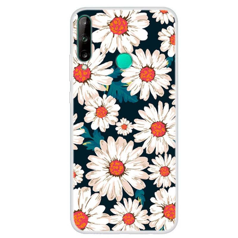 Cover Huawei P40 Lite E / Y7p Hvid Mobilcover Frihedsblomster