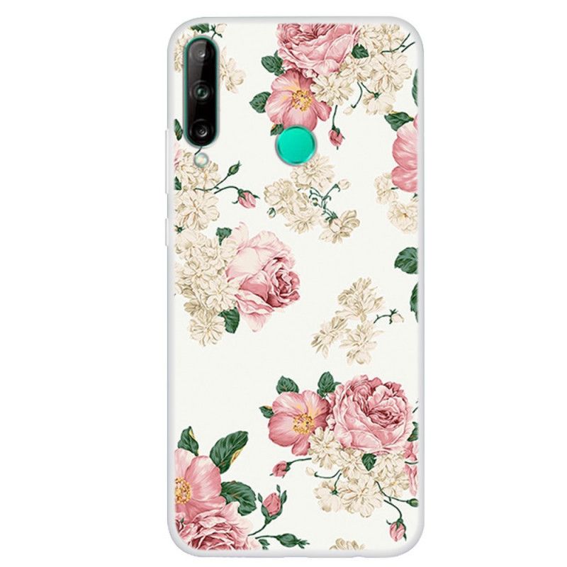 Cover Huawei P40 Lite E / Y7p Hvid Mobilcover Frihedsblomster