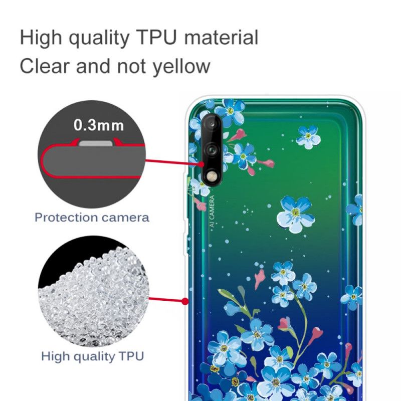 Cover Huawei P40 Lite E / Y7p Mobilcover Buket Af Blå Blomster