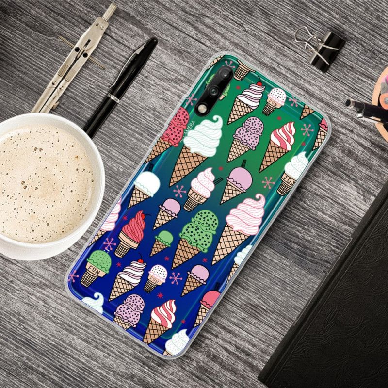 Cover Huawei P40 Lite E / Y7p Mobilcover Farvet Flødeis