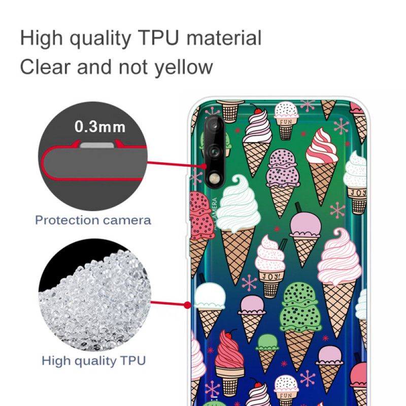 Cover Huawei P40 Lite E / Y7p Mobilcover Farvet Flødeis