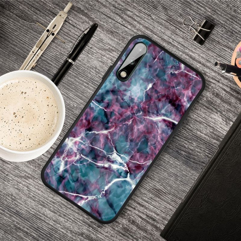 Cover Huawei P40 Lite E / Y7p Mobilcover Lilla Marmor