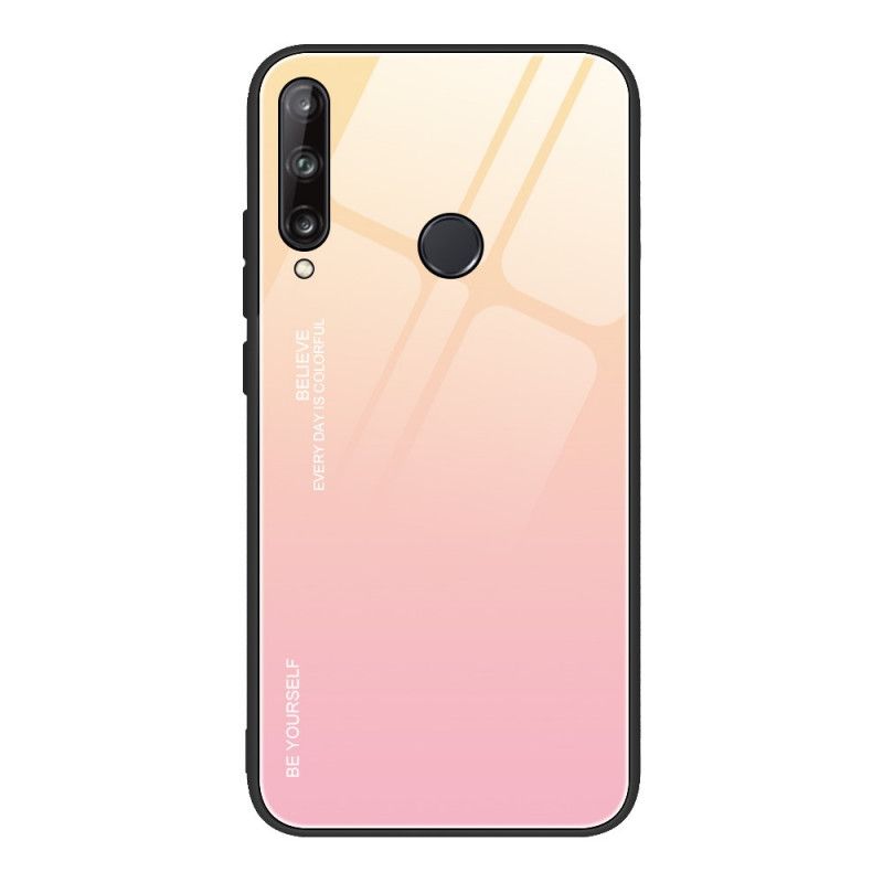 Cover Huawei P40 Lite E / Y7p Rød Vær Dig Selv Hærdet Glas