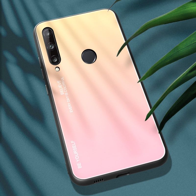 Cover Huawei P40 Lite E / Y7p Rød Vær Dig Selv Hærdet Glas