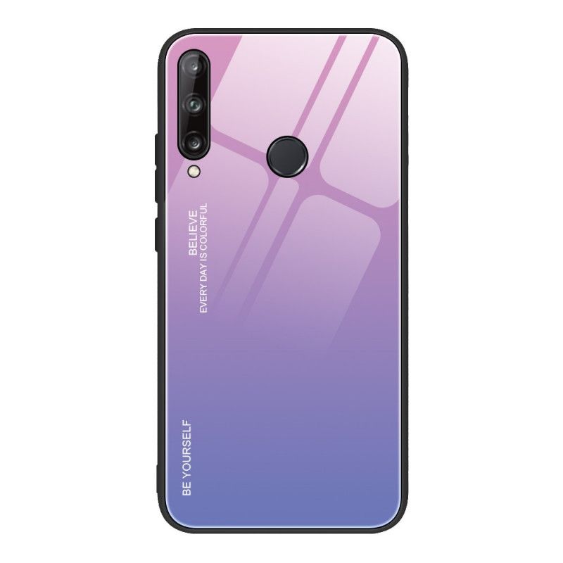 Cover Huawei P40 Lite E / Y7p Rød Vær Dig Selv Hærdet Glas