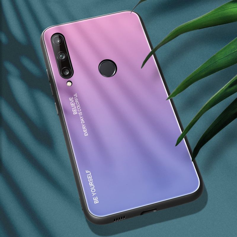 Cover Huawei P40 Lite E / Y7p Rød Vær Dig Selv Hærdet Glas