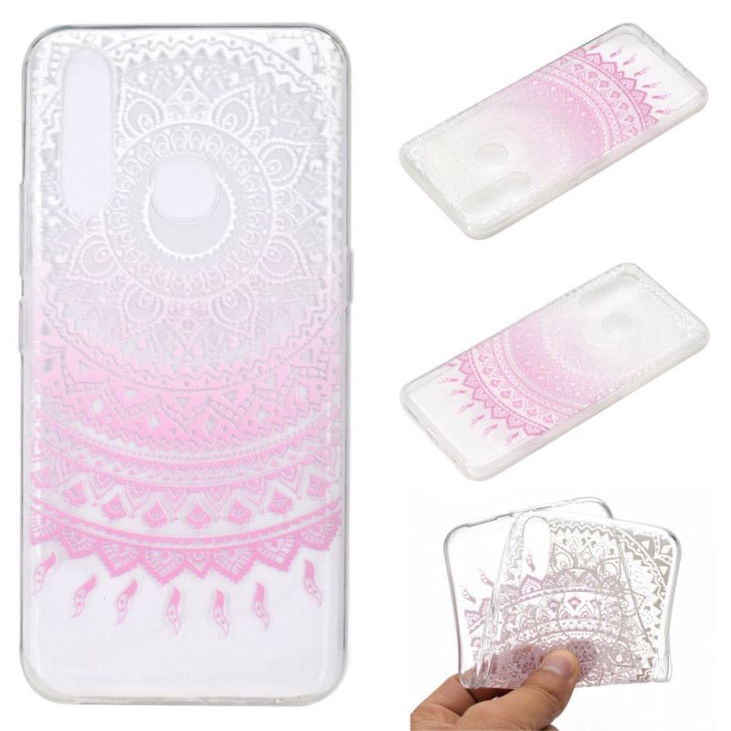 Cover Huawei P40 Lite E / Y7p Rose Gennemsigtig Farverig Mandala