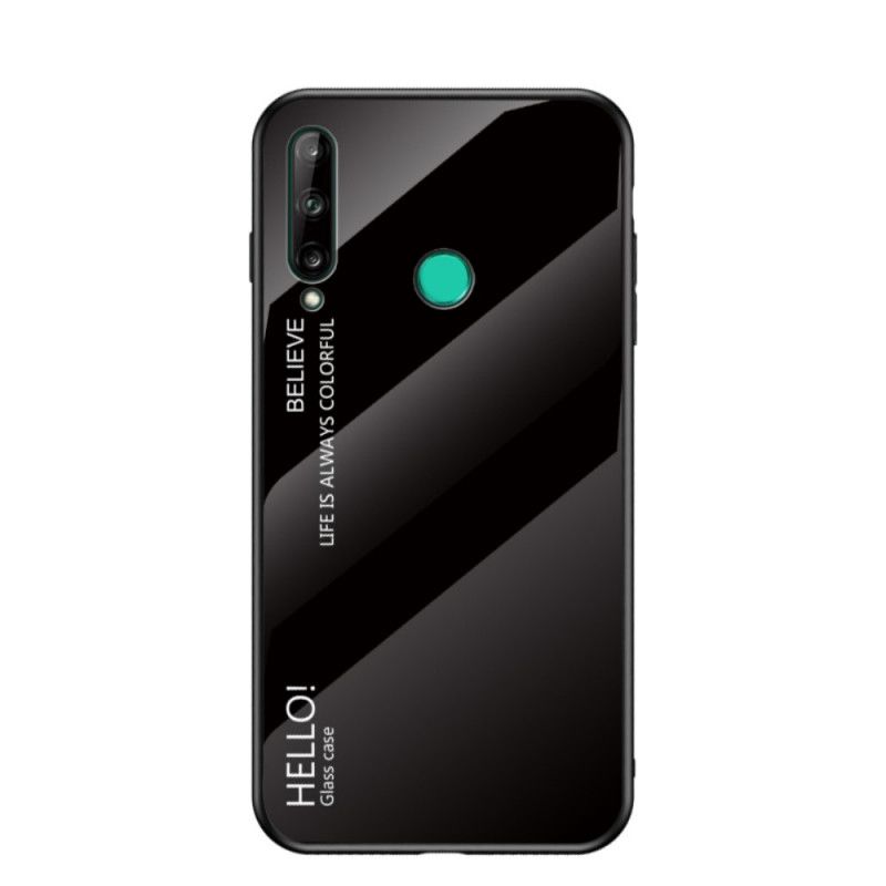 Cover Huawei P40 Lite E / Y7p Sort Hej Hærdet Glas