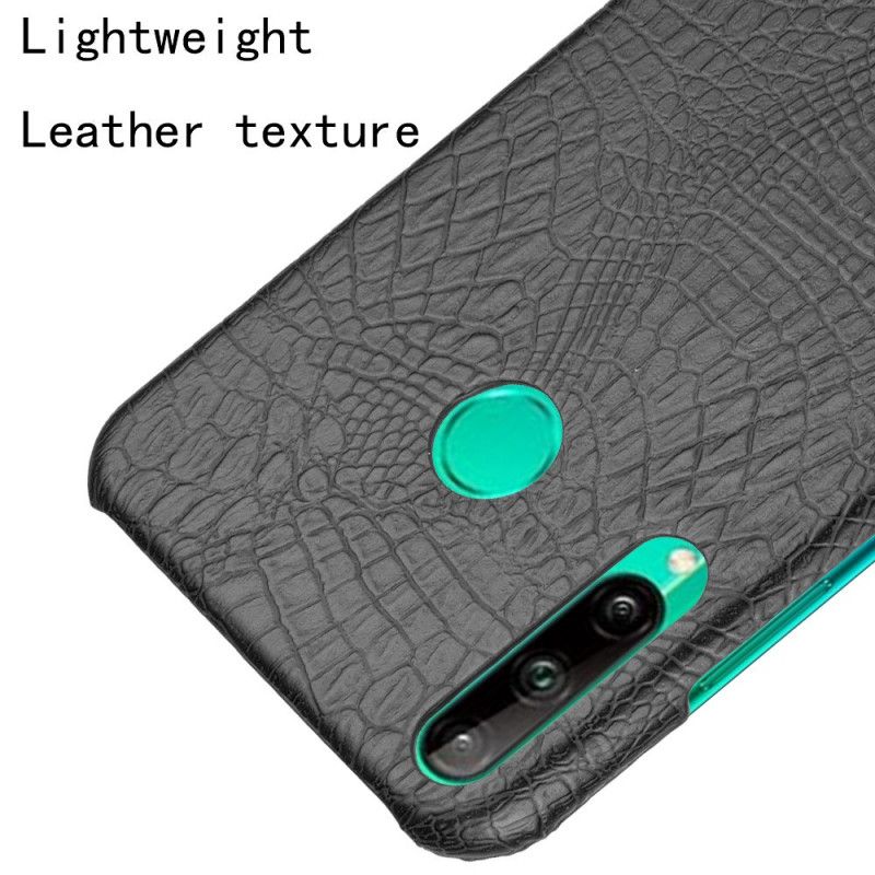 Cover Huawei P40 Lite E / Y7p Sort Krokodillehudeffekt