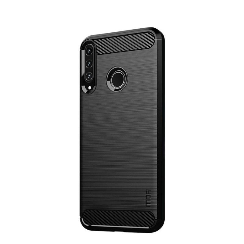 Cover Huawei P40 Lite E / Y7p Sort Mofi Børstet Kulfiber Original