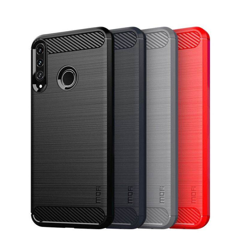 Cover Huawei P40 Lite E / Y7p Sort Mofi Børstet Kulfiber Original