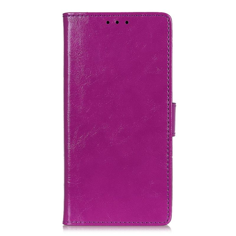 Flip Cover Huawei P40 Lite E / Y7p Lilla Mobilcover Enkel Skinnende Lædereffekt