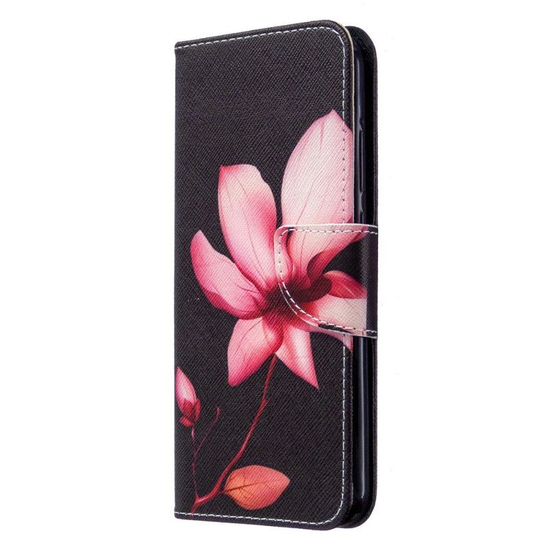 Flip Cover Huawei P40 Lite E / Y7p Lyserød Blomst