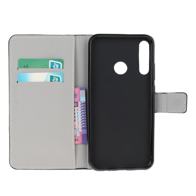 Flip Cover Huawei P40 Lite E / Y7p Mobilcover Blå Sommerfugl