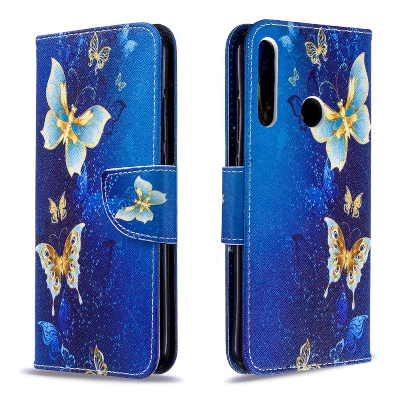 Flip Cover Huawei P40 Lite E / Y7p Sort Kongesommerfugle