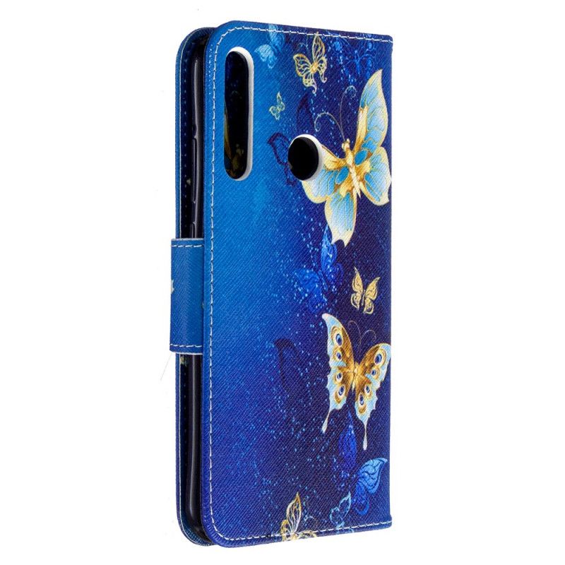 Flip Cover Huawei P40 Lite E / Y7p Sort Kongesommerfugle