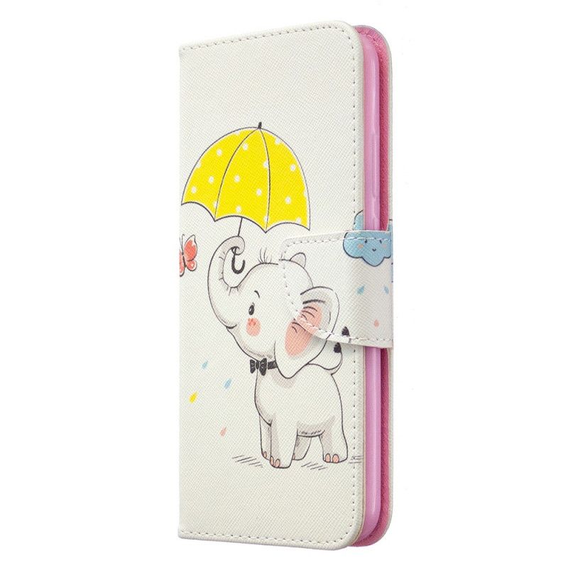 Flip Cover Læder for Huawei P40 Lite E / Y7p Elefant