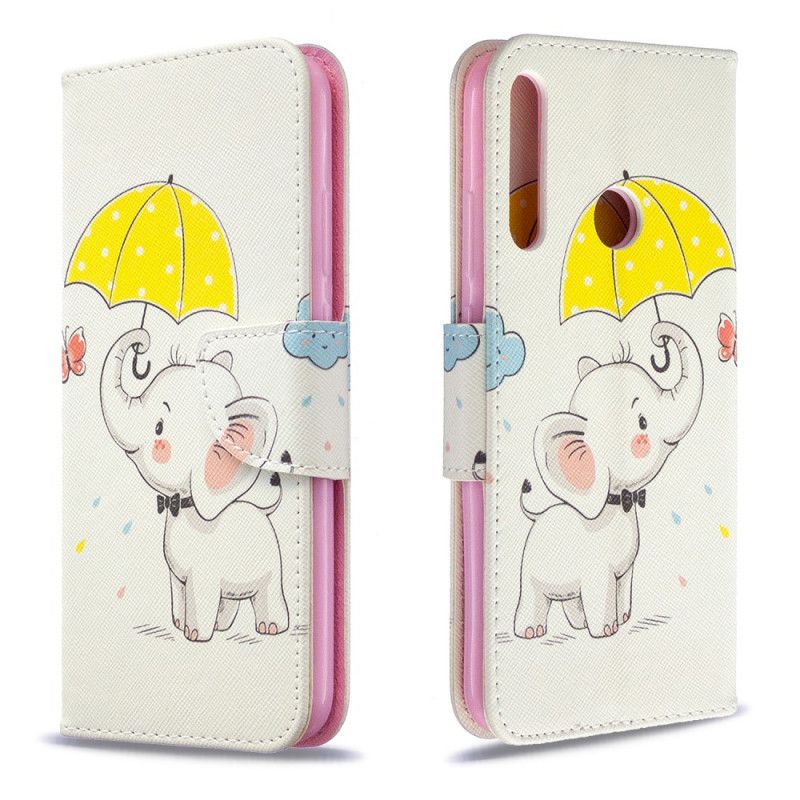 Flip Cover Læder for Huawei P40 Lite E / Y7p Elefant