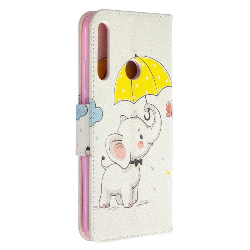 Flip Cover Læder for Huawei P40 Lite E / Y7p Elefant