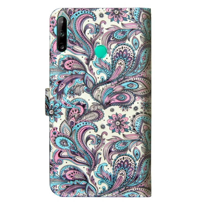 Flip Cover Læder for Huawei P40 Lite E / Y7p Mønstrede Blomster