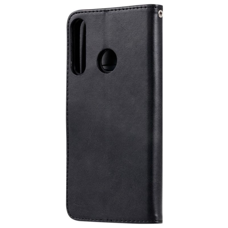 Flip Cover Læder for Huawei P40 Lite E / Y7p Sort Pung I Lædereffekt