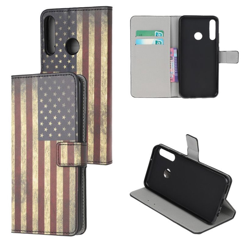 Flip Cover Læder Huawei P40 Lite E / Y7p Amerikansk Flag Beskyttelse