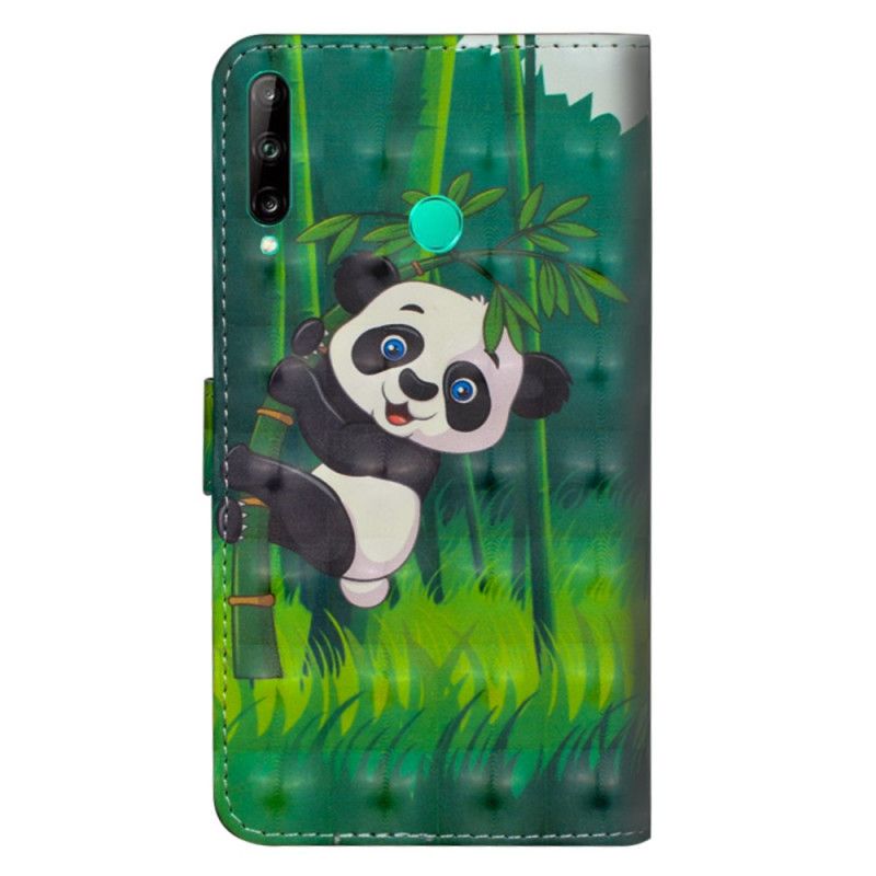 Flip Cover Læder Huawei P40 Lite E / Y7p Panda Og Bambus