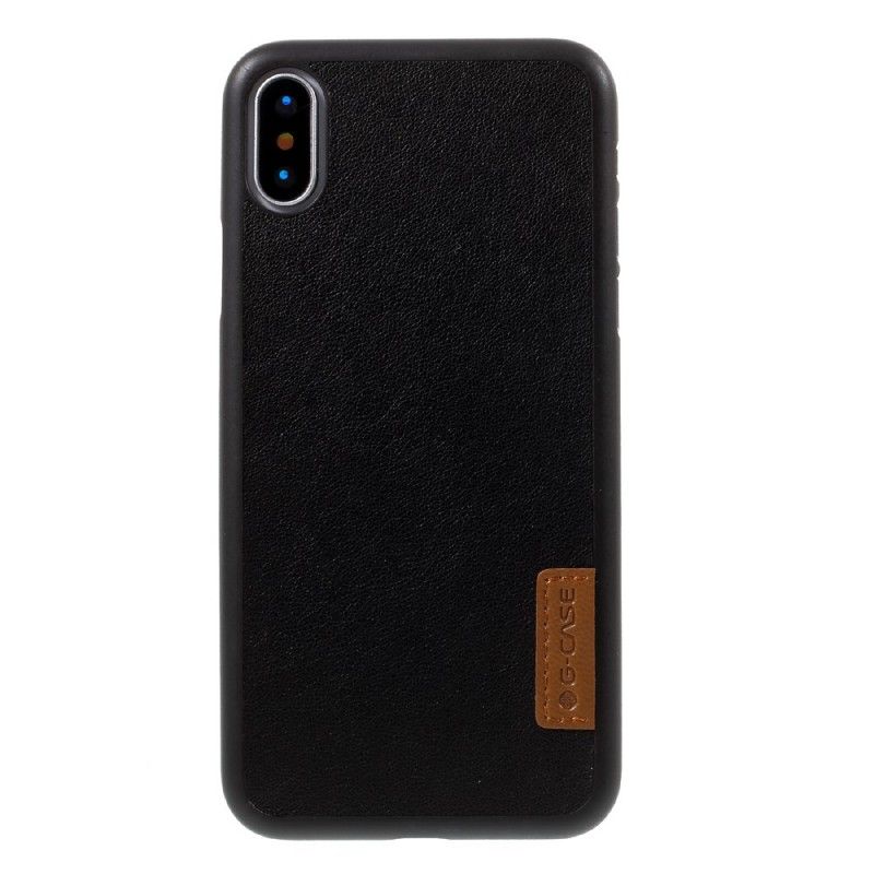 Cover for iPhone X G-Etui I Imiteret Læder