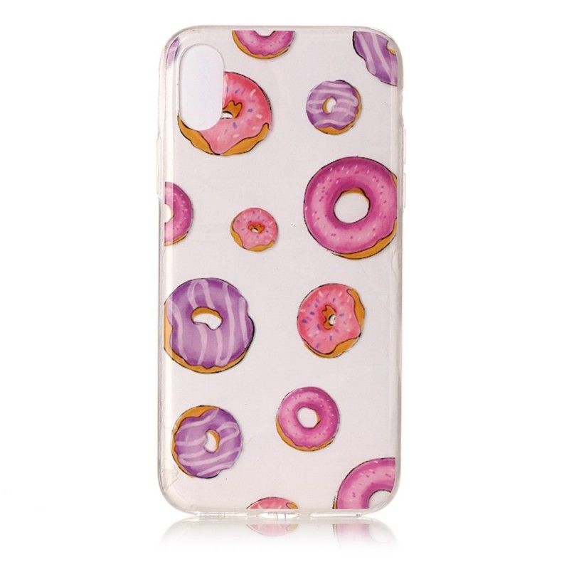 Cover for iPhone X Gennemsigtig Donutventilator