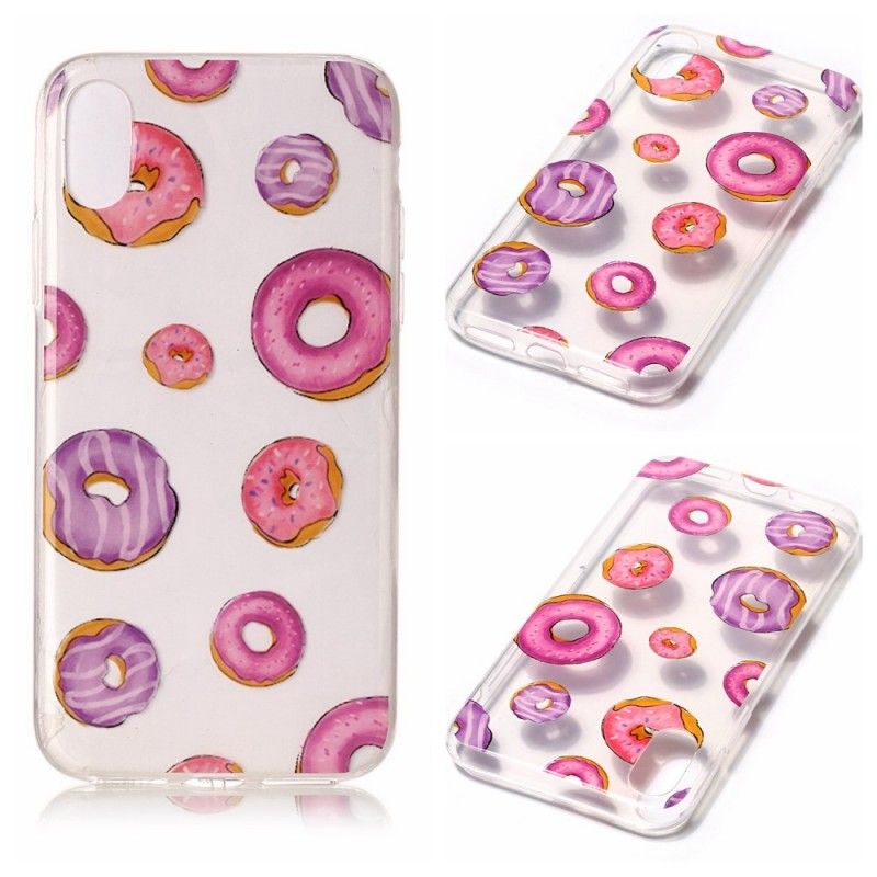 Cover for iPhone X Gennemsigtig Donutventilator