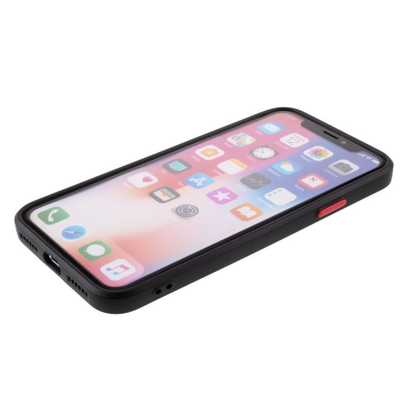 Cover for iPhone X Sort Fleksibel Silikonefarvet Knap