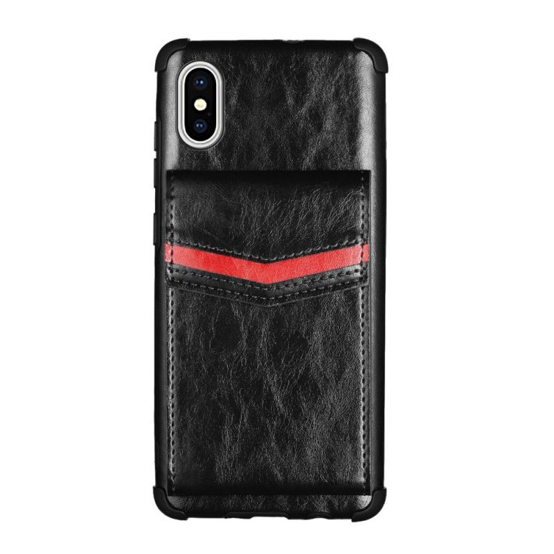 Cover for iPhone X Sort Kortholder Med Klap