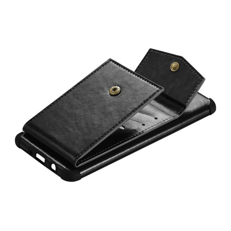 Cover for iPhone X Sort Kortholder Med Klap