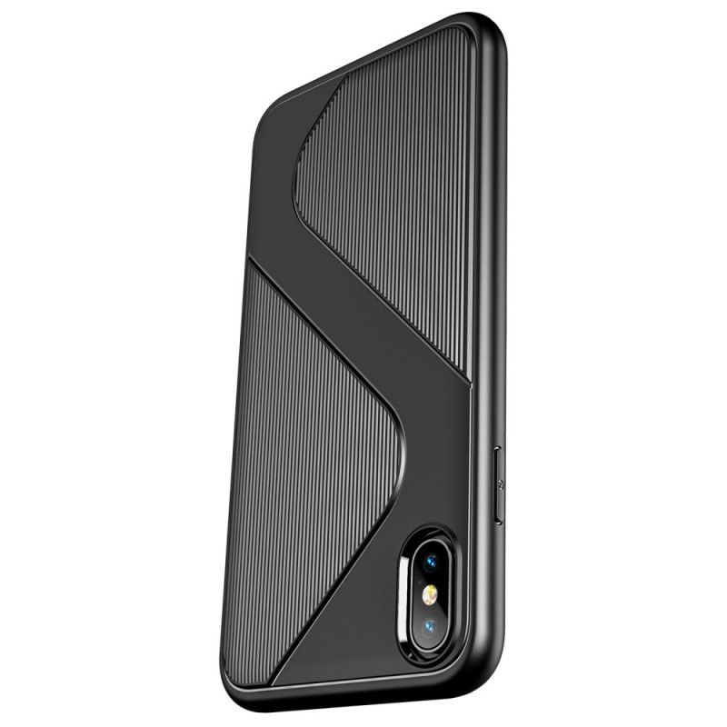 Cover for iPhone X Sort S-Struktureret Design