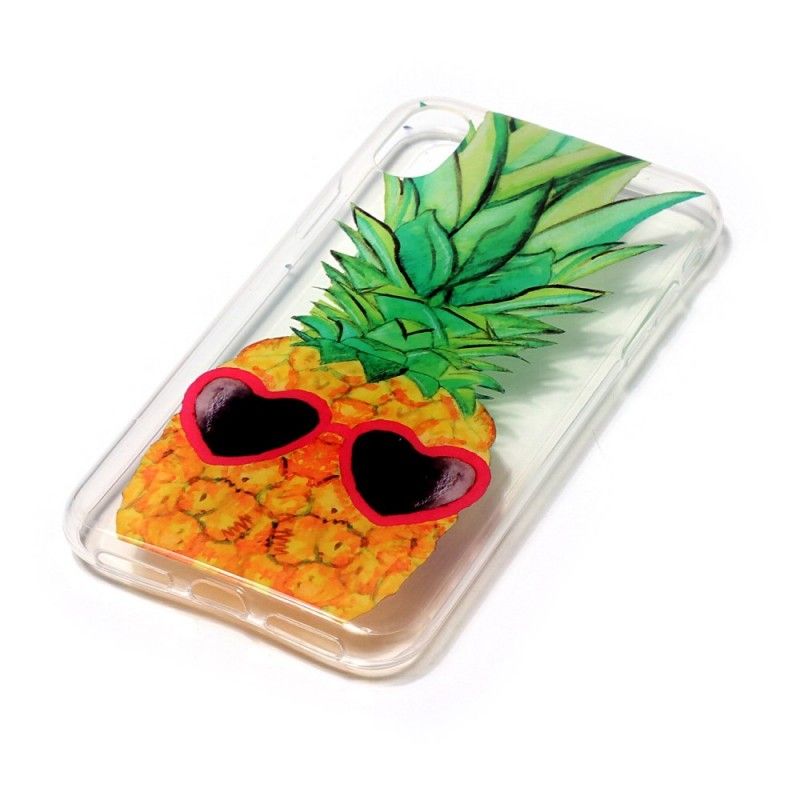 Cover iPhone X Gennemsigtig Inkognito Ananas Beskyttelse