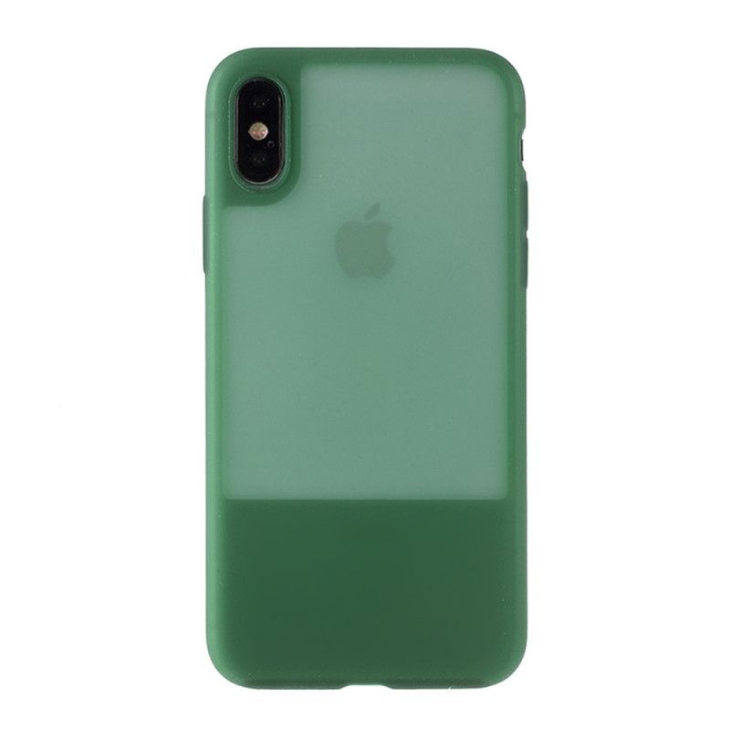 Cover iPhone X Hvid Gennemskinnelige Silikone Farver