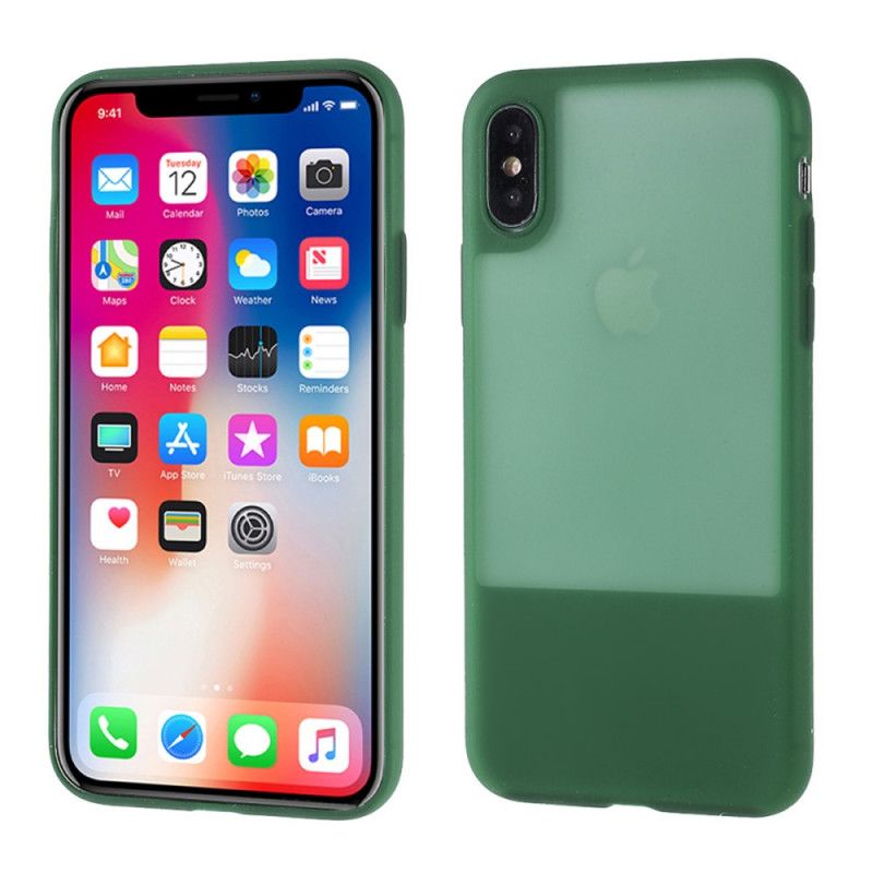 Cover iPhone X Hvid Gennemskinnelige Silikone Farver