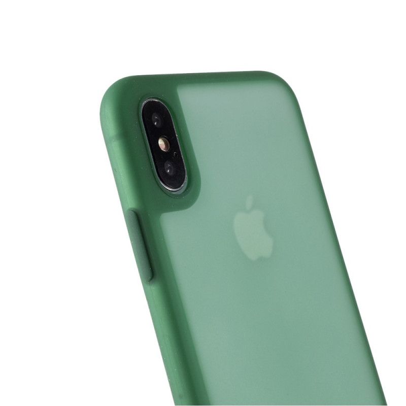 Cover iPhone X Hvid Gennemskinnelige Silikone Farver