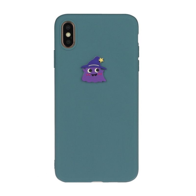 Cover iPhone X Hvid Silikone Sjovt Dyrelogo