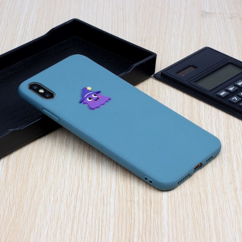 Cover iPhone X Hvid Silikone Sjovt Dyrelogo